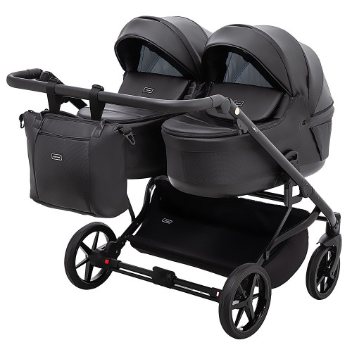 Коляска 2 в 1 для двійні Adamex Leo Duo Eco SA-2 чорний — 14976 Коляска 2 в 1 для двійні Adamex Leo Duo Eco SA-2 чорний — 14976