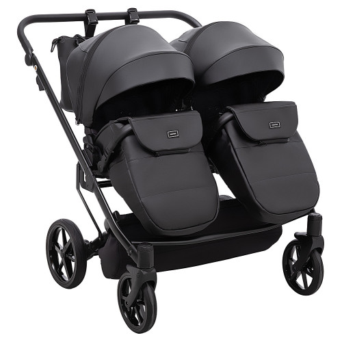 Коляска 2 в 1 для двійні Adamex Leo Duo Eco SA-2 чорний — 14976 Коляска 2 в 1 для двійні Adamex Leo Duo Eco SA-2 чорний — 14976