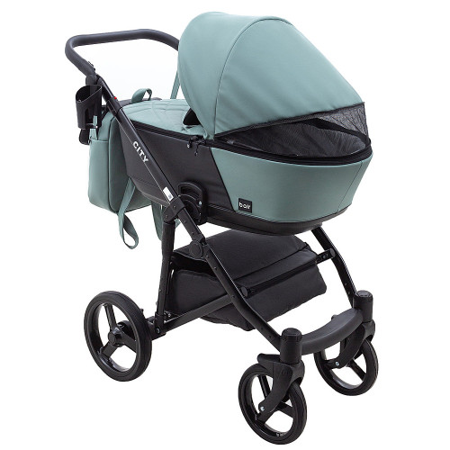 Коляска 2 в 1 Bair City ECO 21 нефрит / чёрный — 6010