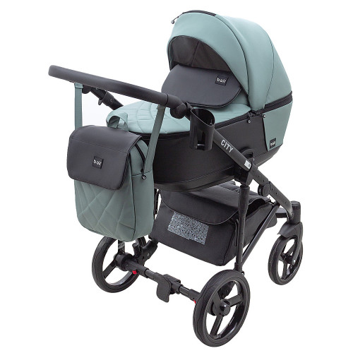 Коляска 2 в 1 Bair City ECO 21 нефрит / чёрный — 6010