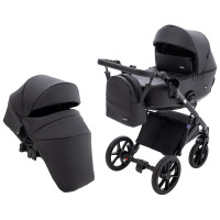 Коляска 2 в 1 Bair Kiwi Plus ECO BKP-15 черная