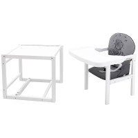 Стульчик-трансформер Babyroom Винни-240 белый серый/графит (мишка с сердцем)