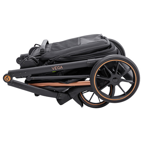Коляска 2 в 1 Bair Vega Soft VSM-05 black magma чорний — 6060