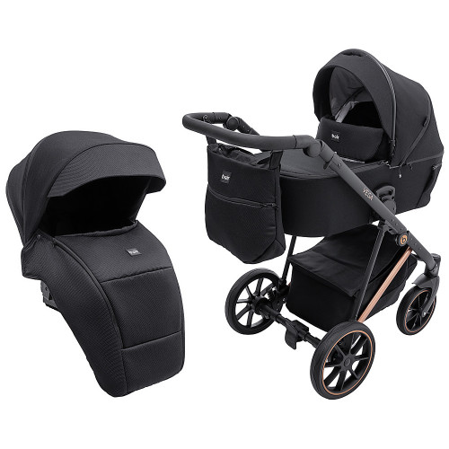 Коляска 2 в 1 Bair Vega Soft VSM-05 black magma чёрный