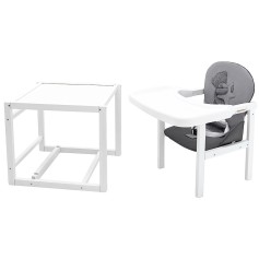 Стульчик-трансформер Babyroom Винни-240 белый серый/графит (мишка и звезда)