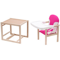 Стульчик-трансформер Пони-230 эко Babyroom розовый/белый