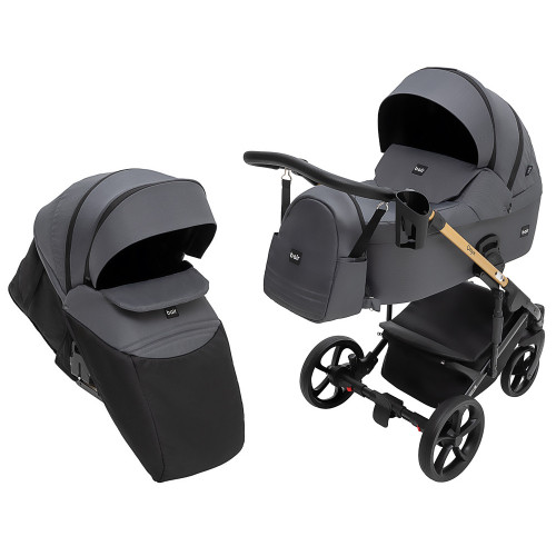 Коляска 2 в 1 Bair Onyx Soft OS-219 графит