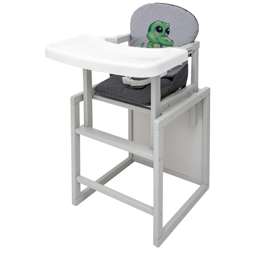 Стульчик-трансформер Babyroom Пеппи-250 серый серый / графит (крокодил) — 5477 Стульчик-трансформер Babyroom Пеппи-250 серый серый / графит (крокодил) — 5477