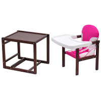 Стульчик-трансформер Babyroom Пони-220 тонированный розовый/белый