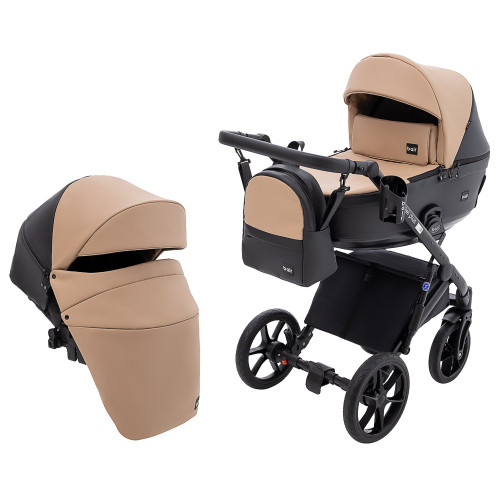 Коляска 2 в 1 Bair Kiwi Plus ECO BKP-18/15 капучіно / чорний