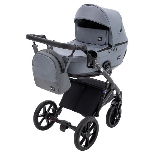 Коляска 2 в 1 Bair Kiwi Plus Soft BKP-218 серый — 6041 Коляска 2 в 1 Bair Kiwi Plus Soft BKP-218 серый — 6041