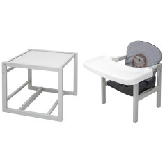 Стульчик-трансформер Babyroom Пеппи-250 серый серый/графит (ежик, сердца)