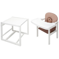 Стульчик-трансформер Babyroom Пеппи-240 белый капучино / шоколад (ежик, сердца)