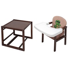 Стульчик-трансформер Пеппи Babyroom Крокодил тонированный капучино/шоколад