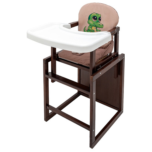 Стульчик-трансформер Пеппи Babyroom Крокодил тонированный капучино/шоколад — 14954