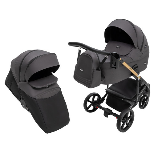 Коляска 2 в 1 Bair Onyx Soft OS-747 чёрный