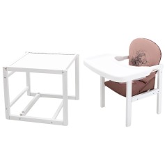 Стульчик-трансформер Babyroom Винни-240 белый капучино/шоколад (мишка с будильником)