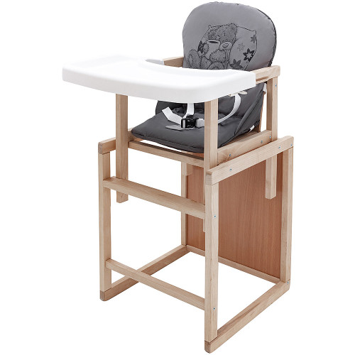 Стульчик-трансформер Babyroom Винни-230 eko серый/графит (мишка с чашкой) — 5572 Стульчик-трансформер Babyroom Винни-230 eko серый/графит (мишка с чашкой) — 5572