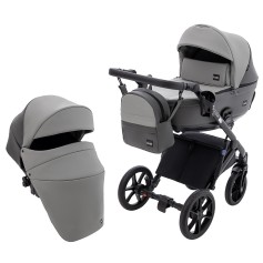 Коляска 2 в 1 Bair Kiwi Plus ECO BKP-21/15 сірий / графіт