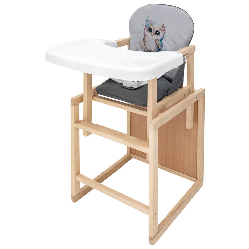Стульчик-трансформер Пеппи-230 эко Babyroom Сова серый/графит — 5485 Стульчик-трансформер Пеппи-230 эко Babyroom Сова серый/графит — 5485