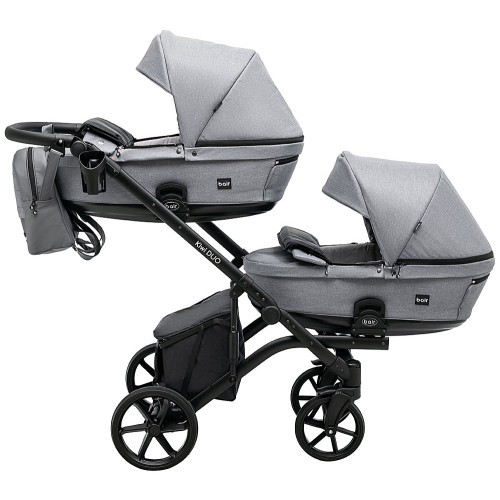Коляска 2 в 1 для двійні Bair Kiwi DUO Soft BKP-218 сірий — 15007 Коляска 2 в 1 для двійні Bair Kiwi DUO Soft BKP-218 сірий — 15007
