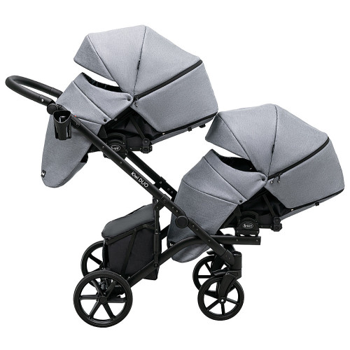 Коляска 2 в 1 для двійні Bair Kiwi DUO Soft BKP-218 сірий — 15007 Коляска 2 в 1 для двійні Bair Kiwi DUO Soft BKP-218 сірий — 15007