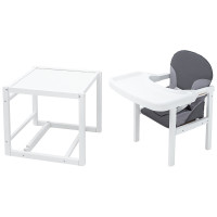 Стульчик-трансформер Babyroom Пони-240 белый графит/серый