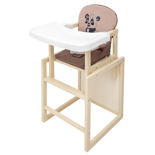 Стульчик-трансформер Babyroom Пеппи-260 слоновая кость капучино / шоколад (панда) — 5471