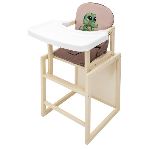 Стульчик-трансформер Babyroom Пеппи-260 слоновая кость капучино / шоколад (крокодил) — 5472
