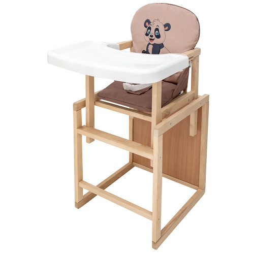Стільчик-трансформер Пеппі-230 еко Babyroom Панда капучино/шоколад — 5491
