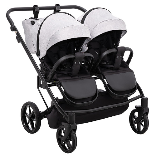 Коляска 2 в 1 для двійні Adamex Leo Duo Tip TK-1 світло-сірий — 14974