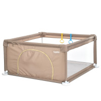 Детский манеж Bambi, 2 ручки, квадратный, 120-120-61 см, бежевый (MR 1339-BG)