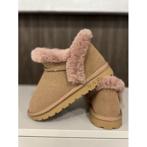 Детские туфли Угги с мехом, розовые, 31-36р (0831-22) — 20855