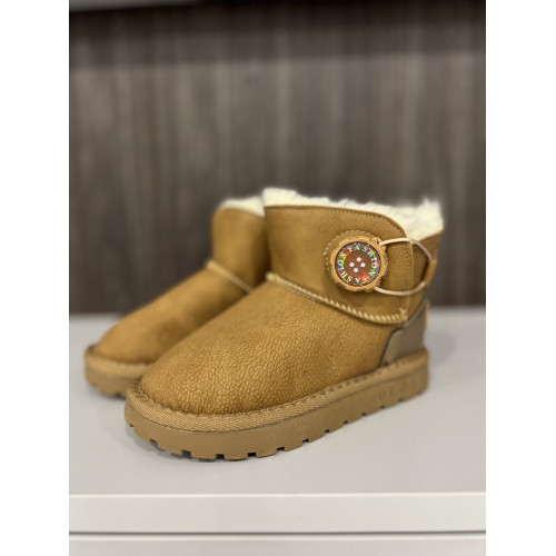 Детские туфли Угги с мехом, желтые, 26-30р (0831-17) — 20845