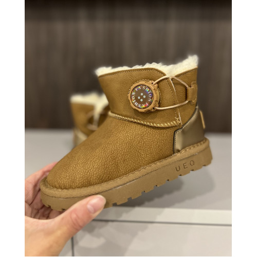 Детские туфли Угги с мехом, желтые, 26-30р (0831-17) — 20845