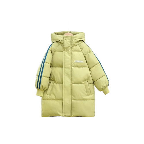 Дитяча куртка подовжена з лампасами 006-2 жовта