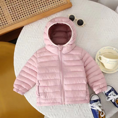 Дитяча куртка стьобана 017-13 однотонна рожева