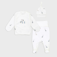 Дитячий ясельний комплект Фламінго giraffe молочний (224-101)