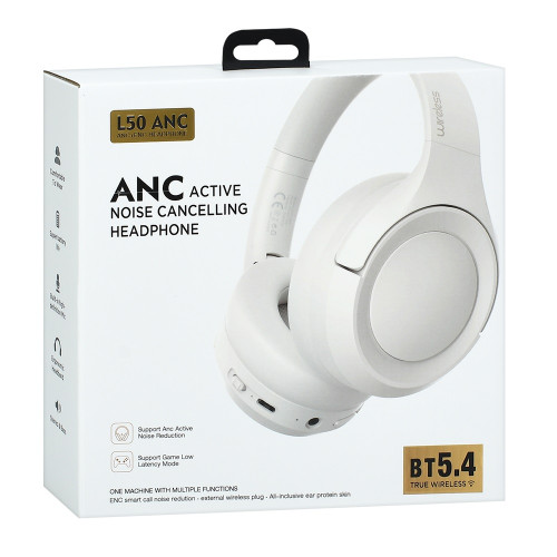 Навушники бездротові, Bluetooth, USB зарядне, 2 кольори (L50 ANC) — 27806 Навушники бездротові, Bluetooth, USB зарядне, 2 кольори (L50 ANC) — 27806