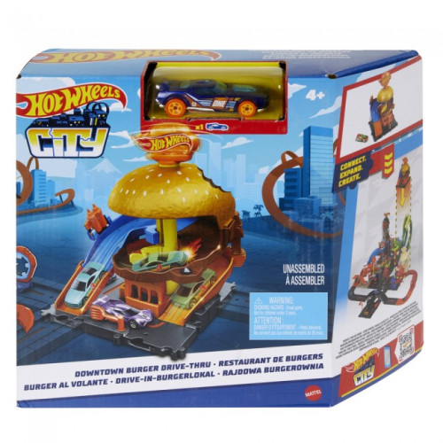 Игровой набор Бургерна в центре города Hot Wheels (HDR26) — 11543
