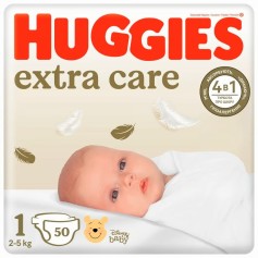 Підгузки Huggies Extra Care 1 (3-5 кг) 50 шт