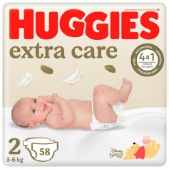 Подгузники Huggies Extra Care 2 (3-6 кг) 58 шт