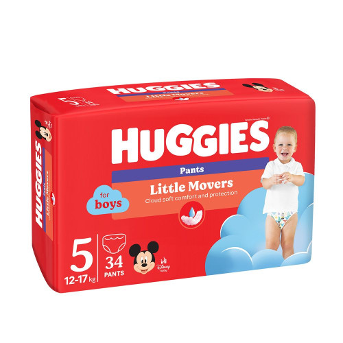 Підгузки-трусики Huggies Little Movers Pants 5 для хлопчиків (12-17 кг) 34 шт — 18614