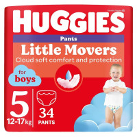 Підгузки-трусики Huggies Little Movers Pants 5 для хлопчиків (12-17 кг) 34 шт