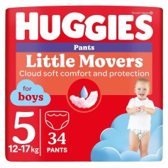 Подгузники-трусики Huggies Little Movers Pants 5 для мальчиков (12-17 кг) 34 шт