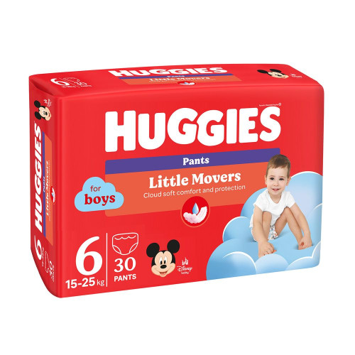 Подгузники-трусики Huggies Little Movers Pants 6 для мальчиков (15-25 кг) 30 шт — 18615