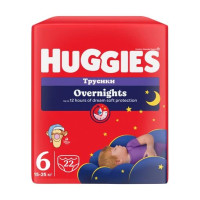 Подгузники-трусики Huggies Overnights Pants 6 (15-25 кг) 22 шт