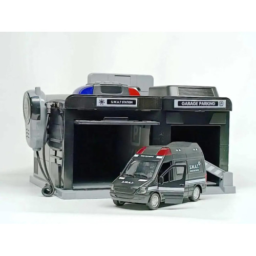 Игровой набор Гараж спецтехника рация (CLM - 558) — 12938