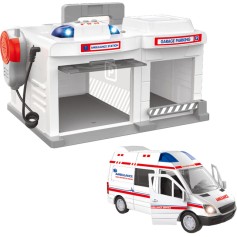  Игровой набор Гараж с машинкой скорой помощи (CLM 557)