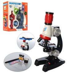 Іграшковий мікроскоп Limo Toy 21 см, пробірки, інструменти, підсвічування, 2 види (SK 0009 AB)